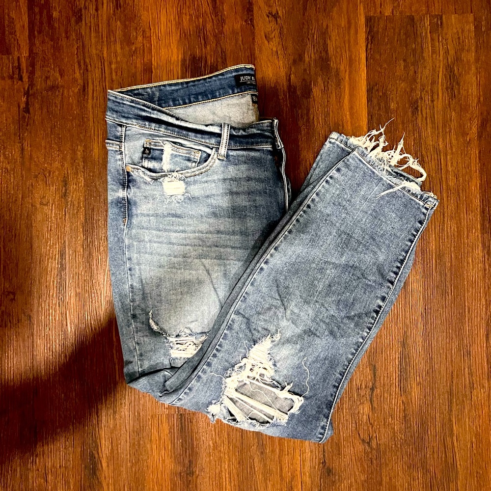 Judy Blue Boyfriend distressed jeans